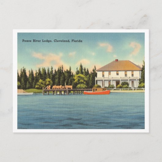 Vintage Peace River, Florida Postkarte (Vorderseite)