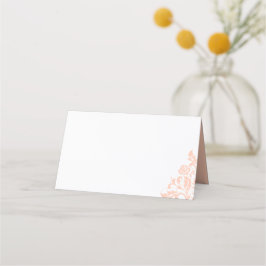 Vintage Peach Floral Rose Hochzeit Platzkarte