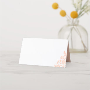 Vintage Peach Floral Rose Hochzeit Platzkarte