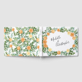 Vintage Peach Rose Hochzeit Gästebuch (Voll)