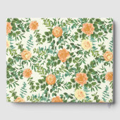 Vintage Peach Rose Hochzeit Gästebuch (Rückseite)