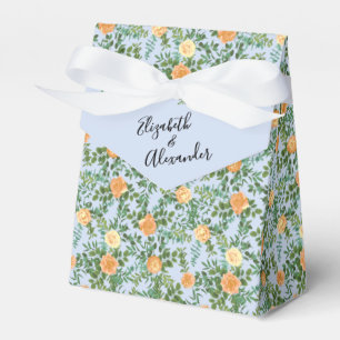 Vintage Peach Rose Hochzeit mit Light Blue Geschenkschachtel