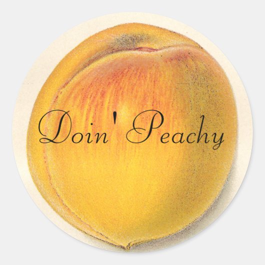 Vintage Peach Stickers (Vorderseite)