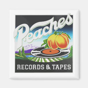 Vintage Peaches Records & Tapes-Logo Magnet
