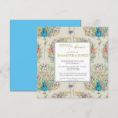 Vintage Peacock Bridal Dusche Einladung (Vorne/Hinten)