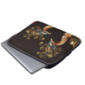 vintage peacock circus carnival entertainment laptopschutzhülle (Vorne Knopf)