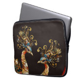 vintage peacock circus carnival entertainment laptopschutzhülle (Vorderseite Links)