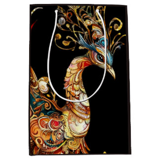 vintage peacock circus carnival entertainment mittlere geschenktüte