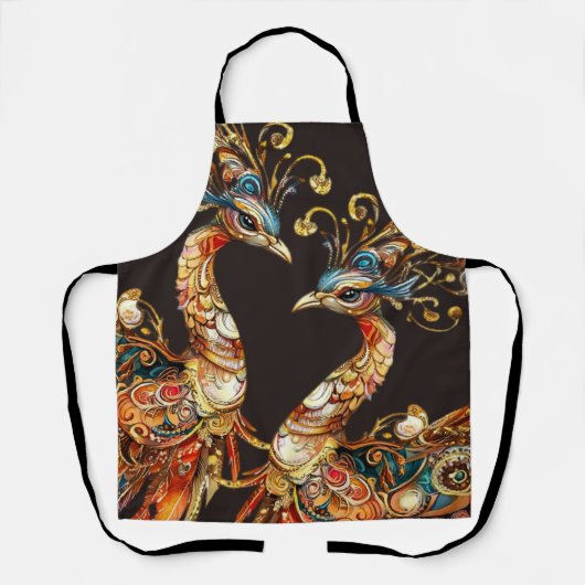 vintage peacock circus carnival entertainment schürze (Vorderseite)
