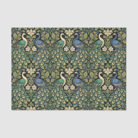 Vintage Peacock Garden  Seidenpapier (Vorderseite)