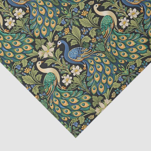 Vintage Peacock Garden  Seidenpapier (Ausschnitt)