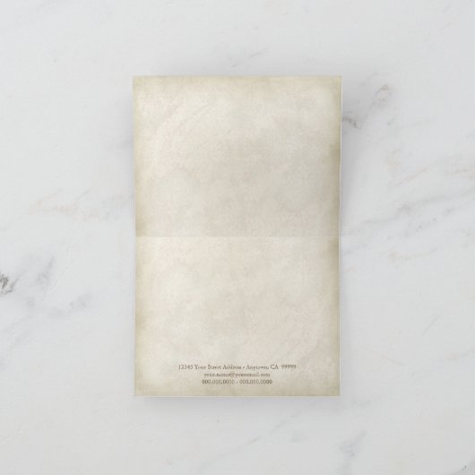 Vintage Peacock Personal Business Contdence (Innenseite)