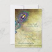 Vintage Peacock-UAWG RSVP Karte (Rückseite)