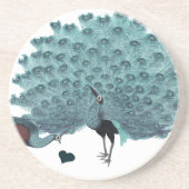 Vintage Peacock-Untersetzer Getränkeuntersetzer (Vorne)