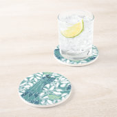 Vintage Peacock-Untersetzer Sandstein Untersetzer (Seite)