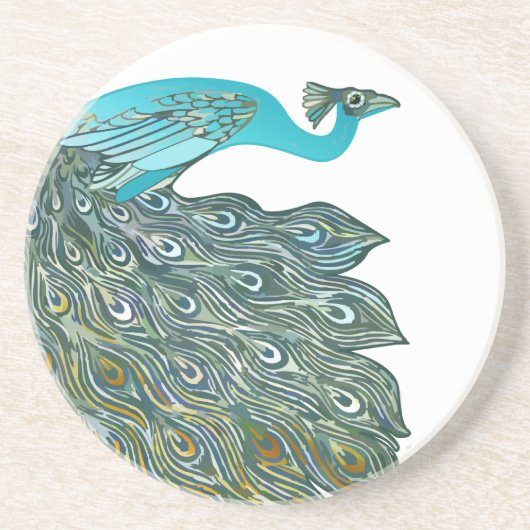 Vintage Peacock-Untersetzer Untersetzer (Vorne)