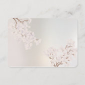 Vintage Pearl Romance Wedding Begleitkarte (Rückseite)