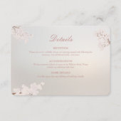 Vintage Pearl Romance Wedding Begleitkarte (Vorderseite)