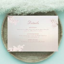 Vintage Pearl Romance Wedding Begleitkarte