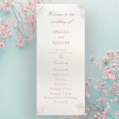 Vintage Pearl Romance Wedding Programm