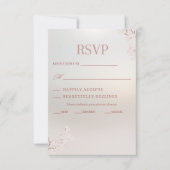 Vintage Pearl Romance Wedding RSVP Card (Vorderseite)