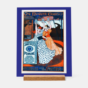 "Vintage Pearline Reiniger-Werbung" Acrylschild