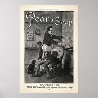 Vintage Pear's Seifenwerbung von 1888 Poster