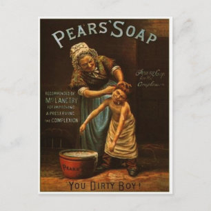 Vintage Pears Soap Postkarte