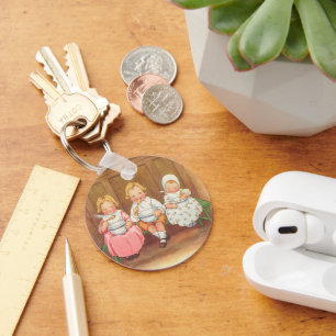 Vintage Pease Porridge Hot Kinderreim Nursery Rhym Schlüsselanhänger