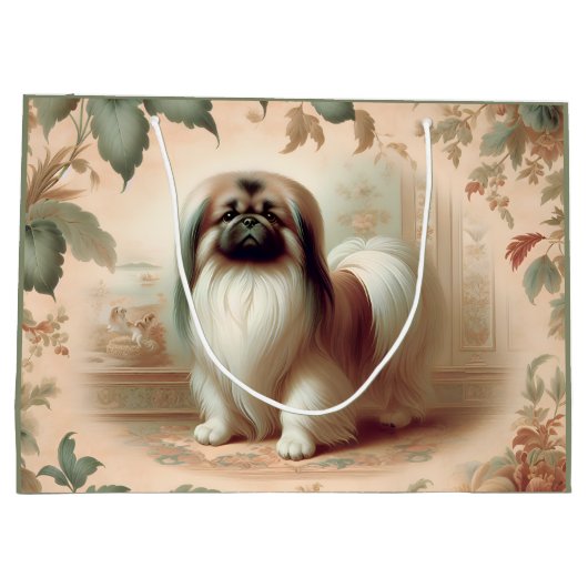 Vintage Pekinger Geschenktasche Große Geschenktüte (Rückseite)