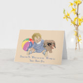 Vintage Pekingese-Grußkarte Karte (Gelbe Blume)