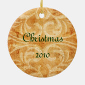 Vintage Pekingese Weihnachtsverzierungen Keramikornament (Hinten)