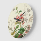 Vintage Pelargonie-Wand-Uhr Große Wanduhr (Winkel)