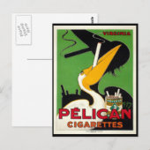 Vintage Pelican Cigarettes Postkarte (Vorne/Hinten)