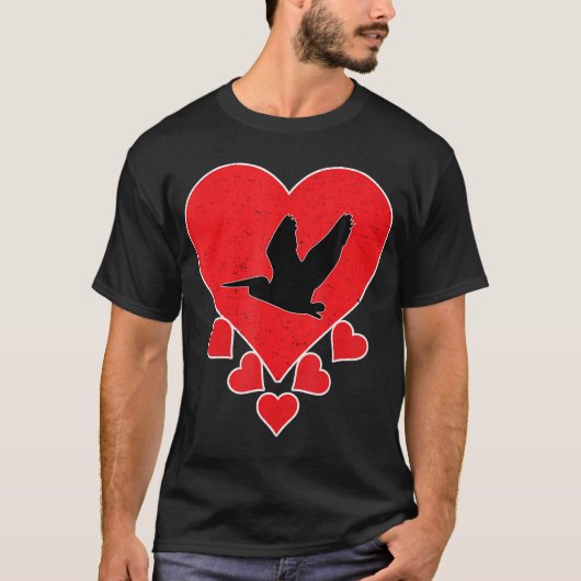Vintage Pelikane Vögel Lover Valentinstag Pelica T-Shirt (Vorderseite)