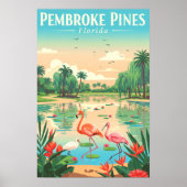 Vintage Pembroke Pines Florida Poster (Vorne)