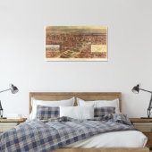 Vintage Penn Station und NYC-Karte Leinwanddruck (Insitu (Schlafzimmer))