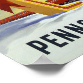 Vintage Pennsylvania Bahn Winterreise Poster (Ecke)