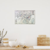 Vintage Pennsylvania Eisenbahnkarte Poster (Küche)