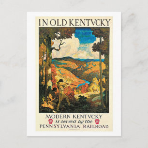 Vintage Pennsylvania RR, Kentucky Reise-Werbung Postkarte