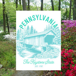 Vintage Pennsylvania Travel The Keystone State Postkarte