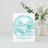 Vintage Pennsylvania Travel The Keystone State Postkarte (Stehend Vorderseite)