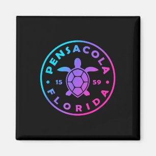 Vintage Pensacola Florida Sea Turtle Gefärbte Kraw Magnet