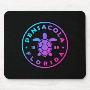 Vintage Pensacola Florida Sea Turtle Gefärbte Kraw Mousepad