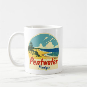 Vintage Pentwater Michigan Kaffeetasse