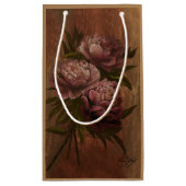 Vintage Peonies Kleine Geschenktüte (Rückseite)