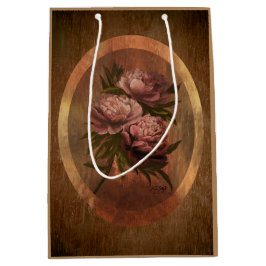 Vintage Peonies Medium Gift Bag Mittlere Geschenktüte