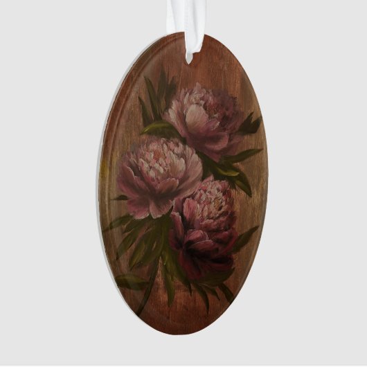 Vintage Peonies Ornament (Vorderseite)