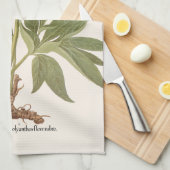 Vintage Peonies, Peony-Blume von Basilius Besler Geschirrtuch (Viertel Falte)