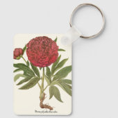 Vintage Peonies, Peony-Blume von Basilius Besler Schlüsselanhänger (Rückseite)